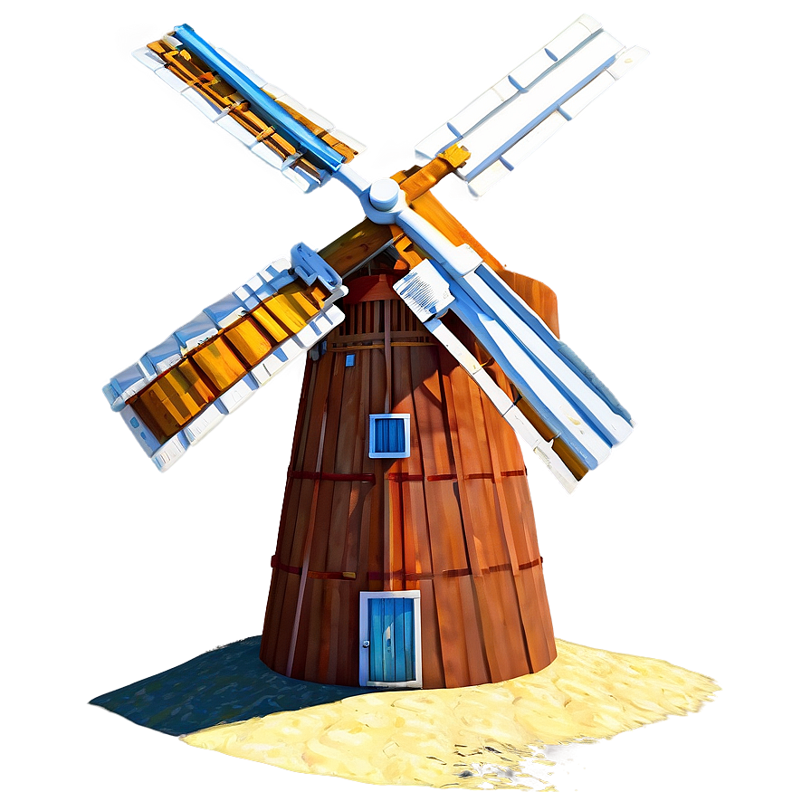 Windmill By The Sea Png 98 PNG image