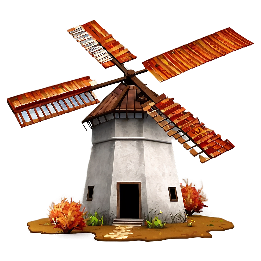 Windmill In Autumn Png 59 PNG image