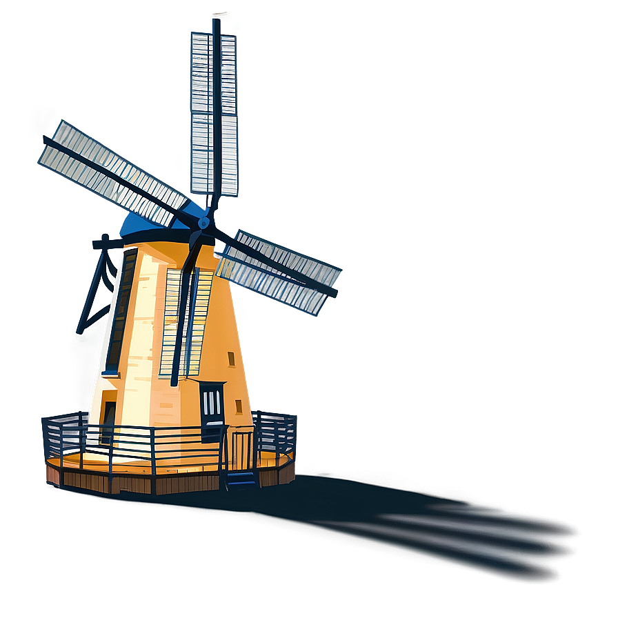 Windmill In Vintage Style Png Htw72 PNG image