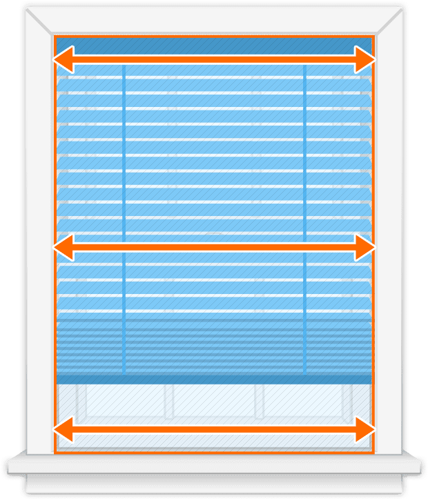 Window Blind Measurement Guide PNG image