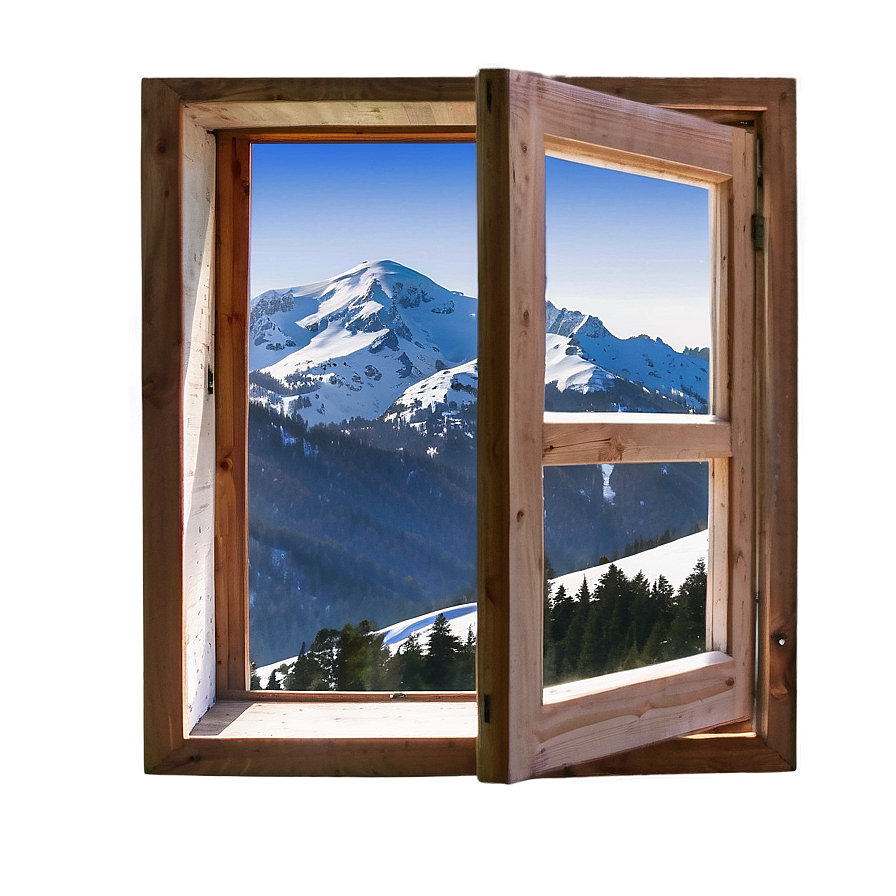 Window With Mountain View Png 3 PNG image