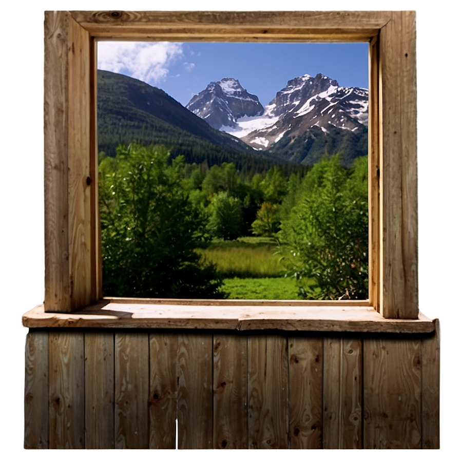 Window With Mountain View Png Pnl PNG image