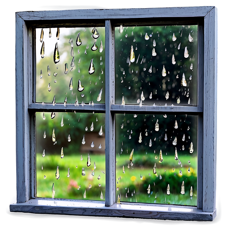 Window With Raindrops Png 84 PNG image