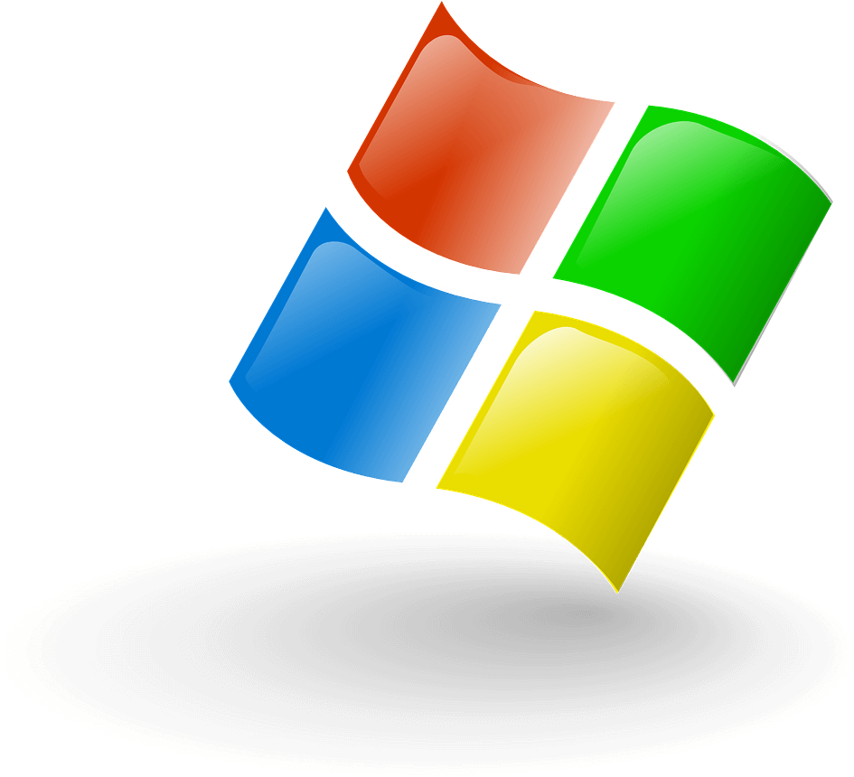 Windows Logo Floating Above Hole PNG image