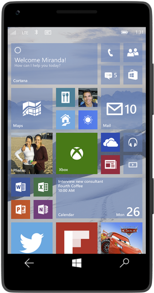 Windows Phone Home Screen Display PNG image