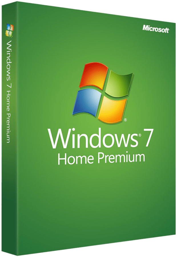 Windows7 Home Premium Box Art PNG image