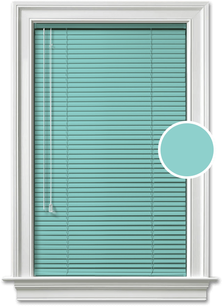 Windowwith Teal Blinds PNG image