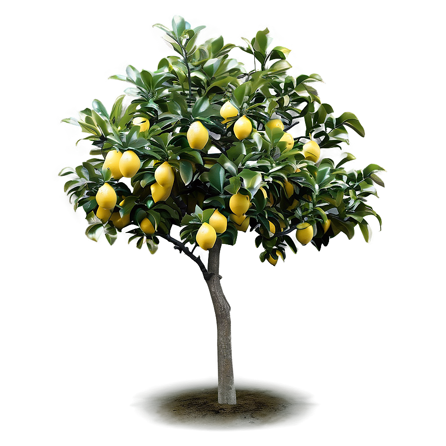 Windy Lemon Tree Image Png Hym15 PNG image