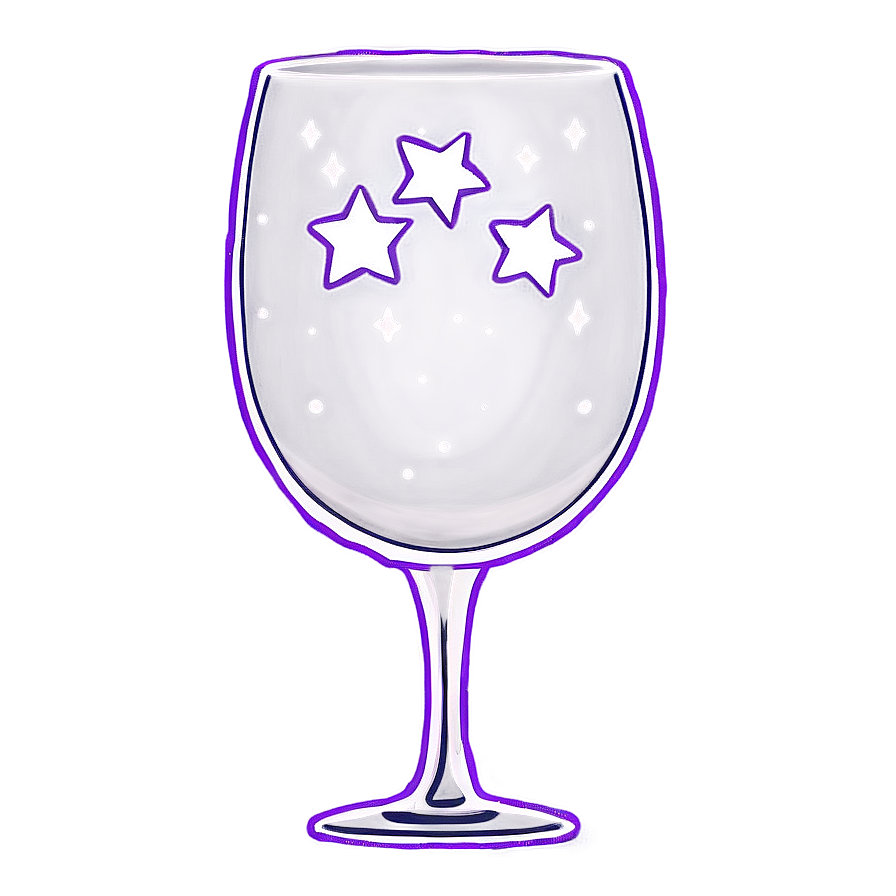 Wine Glass With Stars Png 12 PNG image