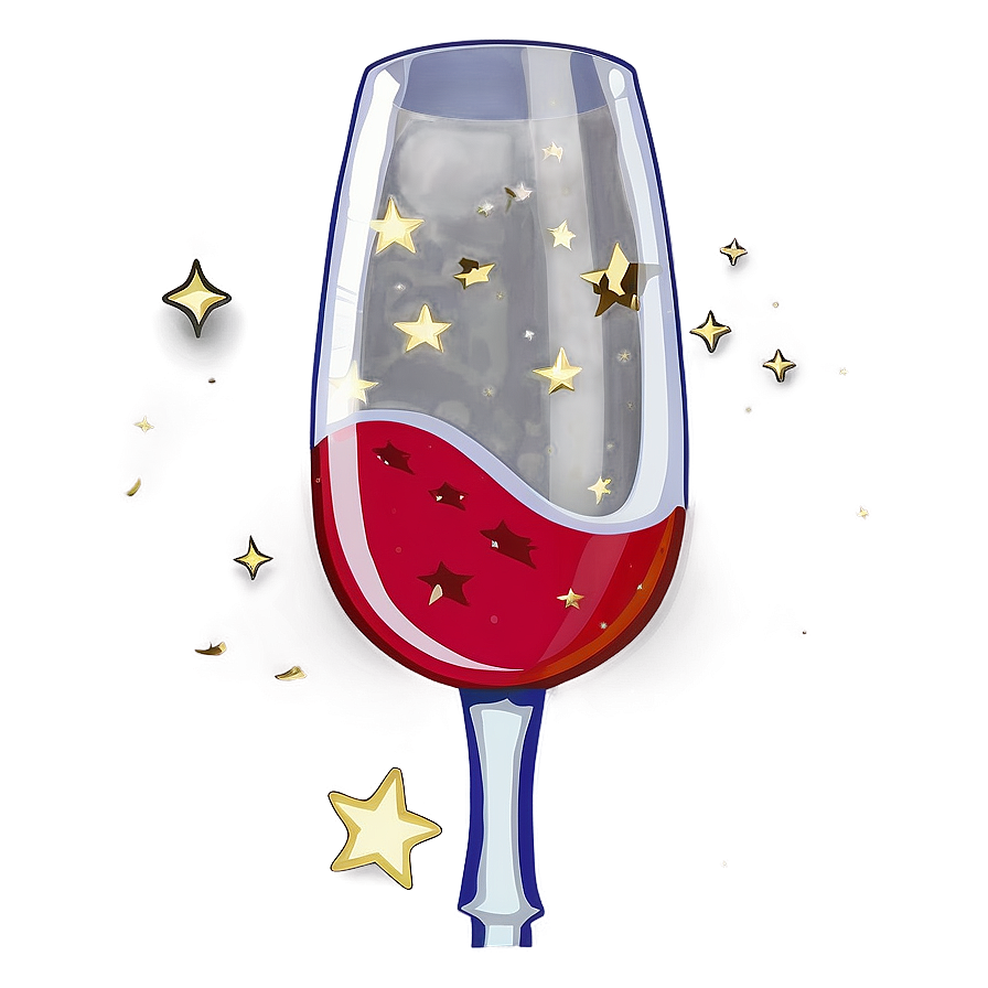 Wine Glass With Stars Png 24 PNG image