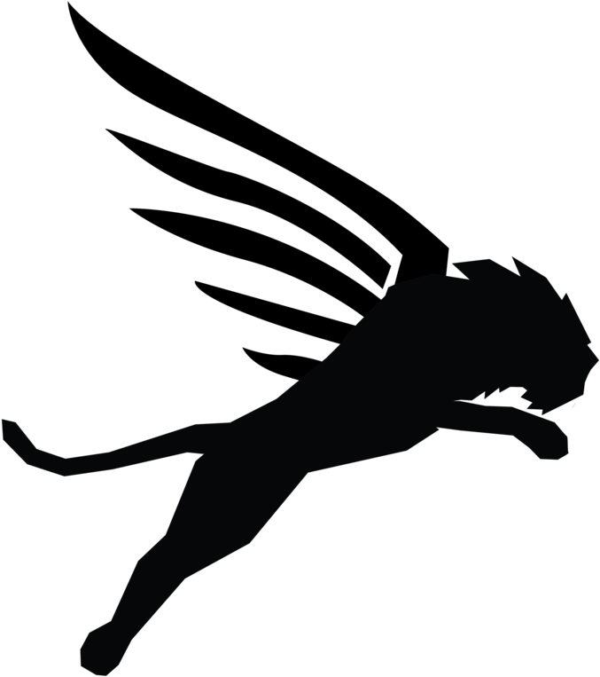 Winged Cougar Silhouette PNG image