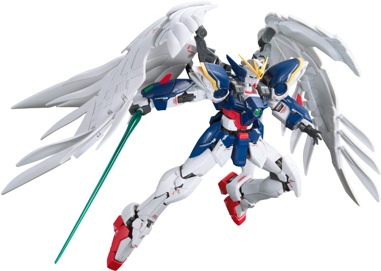 Winged Gundam Model Pose PNG image