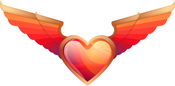 Winged Heart Graphic PNG image