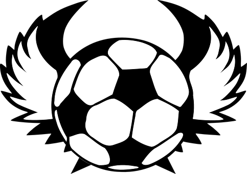 Winged Soccer Ball Graphic PNG image