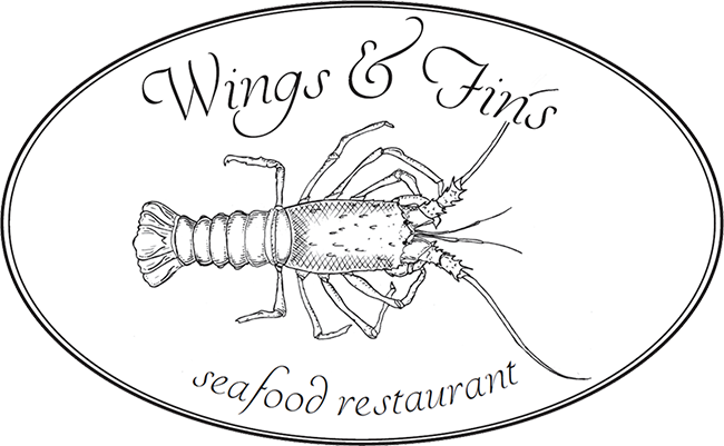 Wingsand Fins Seafood Restaurant Logo PNG image