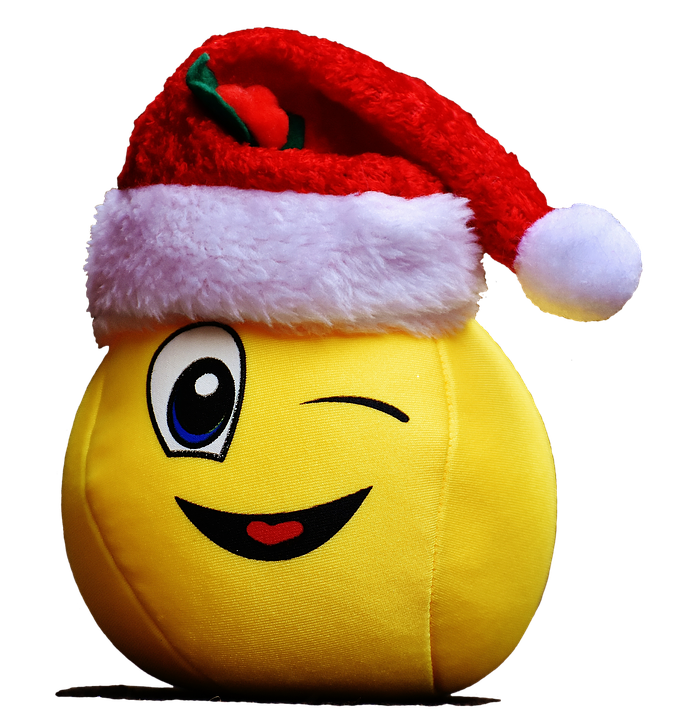 Winking Emojiwith Santa Hat PNG image