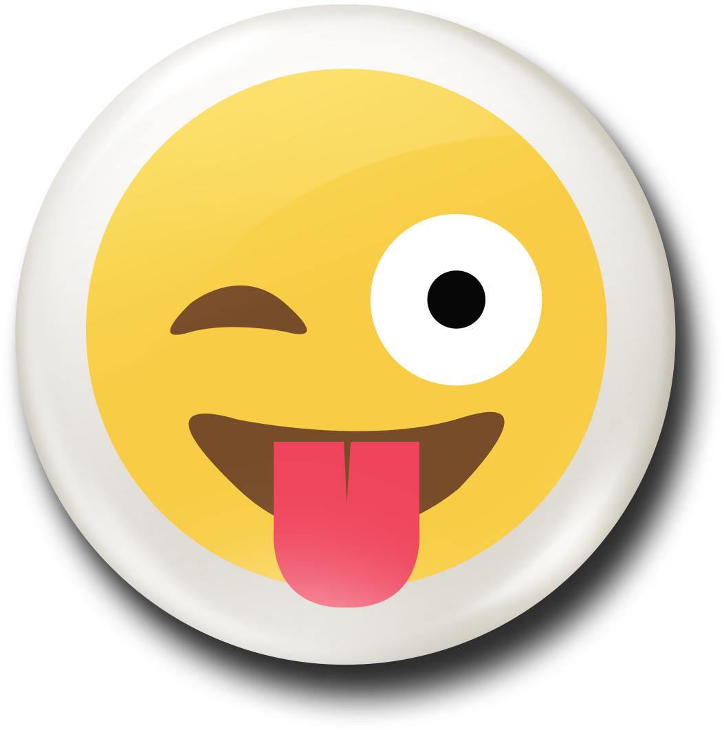 Winking Face Emoji Sticking Out Tongue PNG image