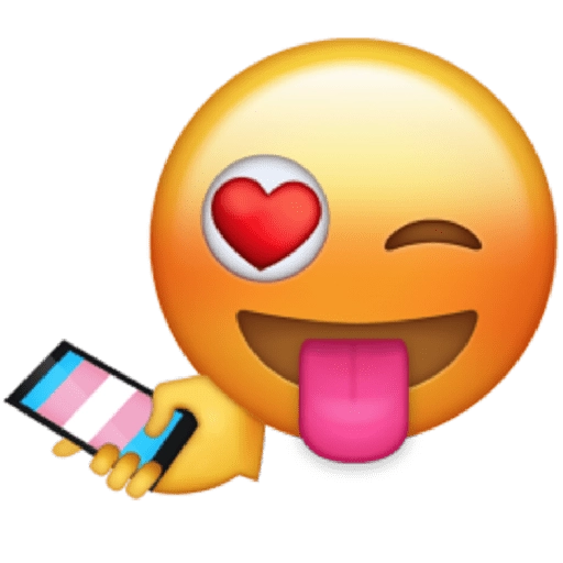 Winking Face Emojiwith Heartand Phone PNG image