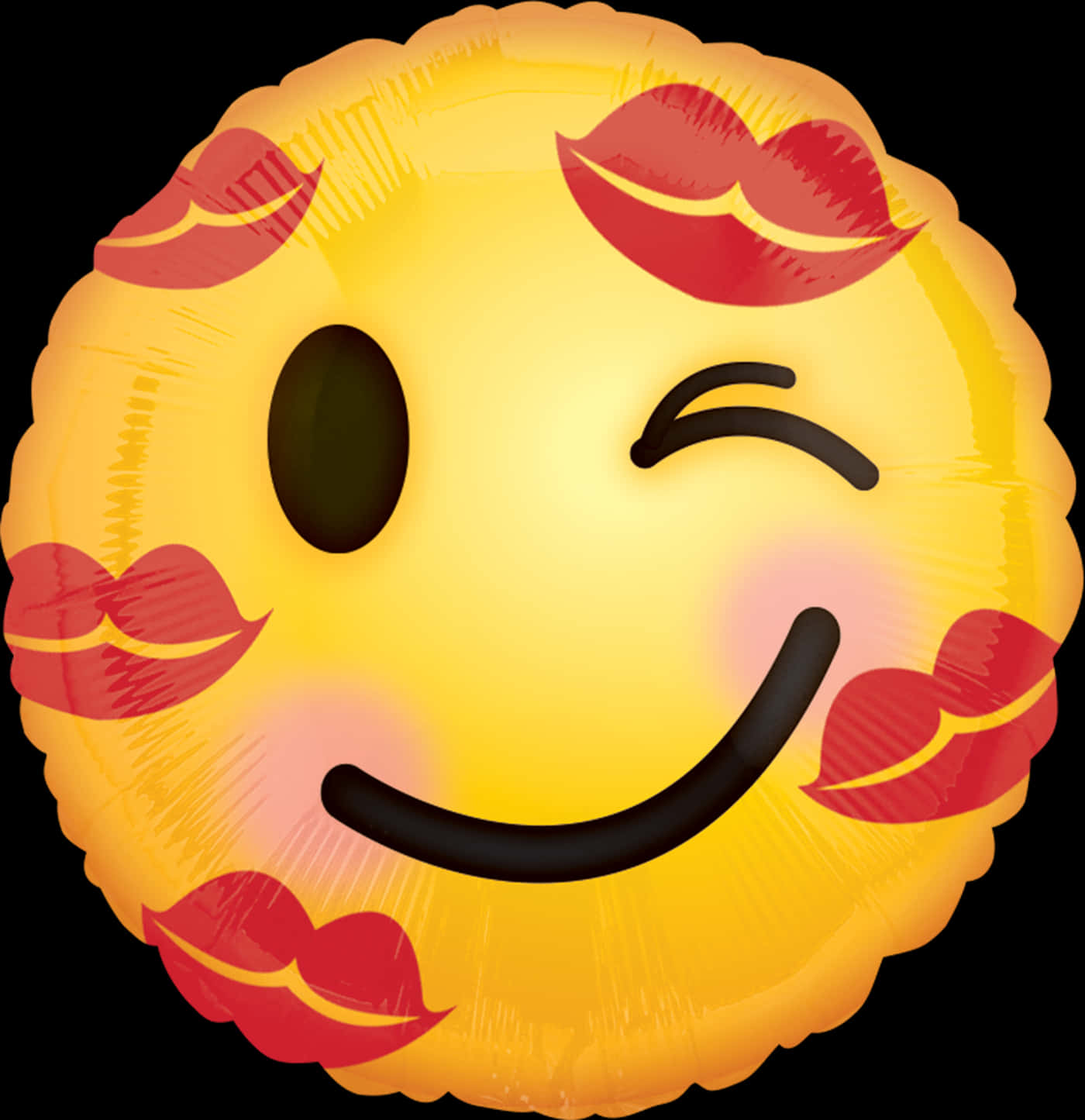 Winking Kiss Emoji Balloon PNG image