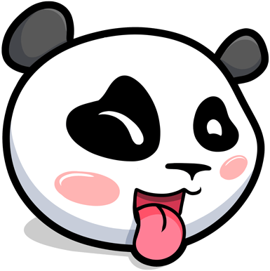 Winking Panda Sticker PNG image