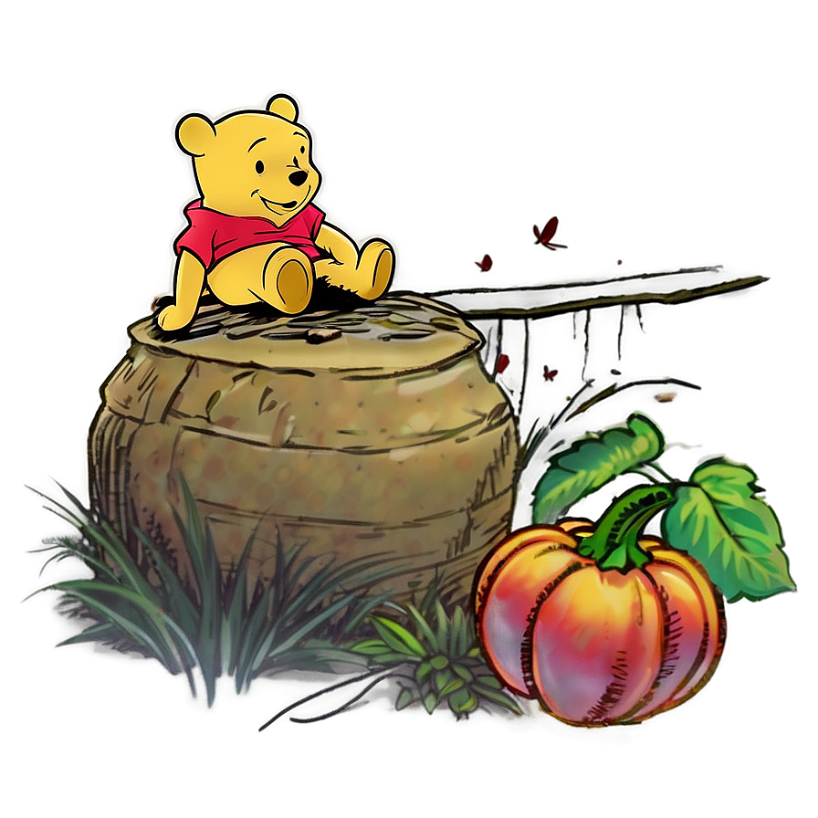 Winnie The Pooh Fall Scene Png Ahv29 PNG image