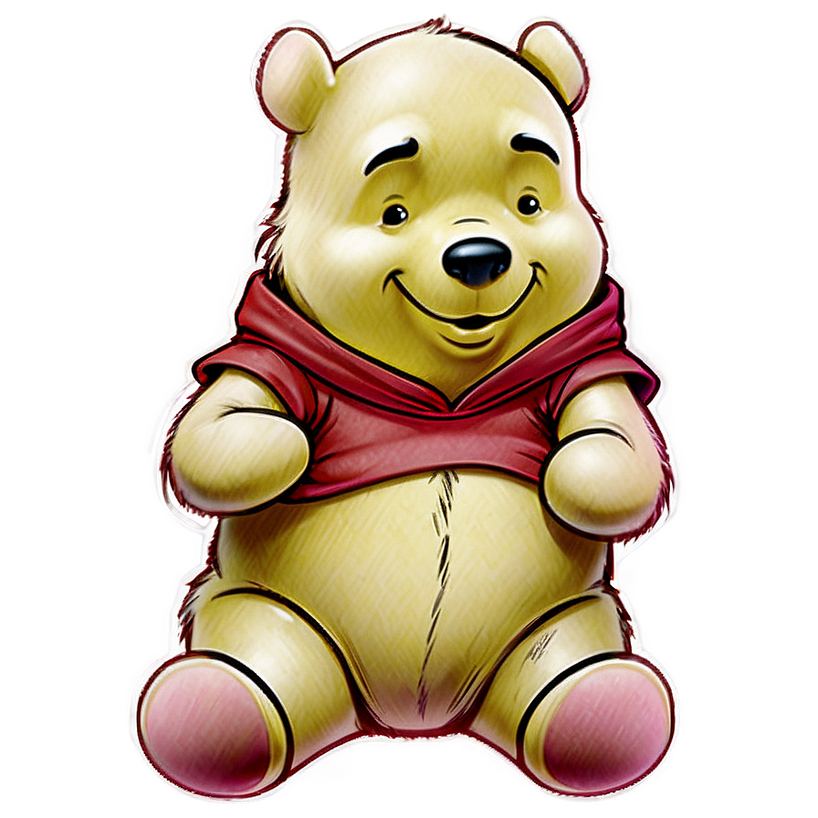 Winnie The Pooh Sitting Png 05062024 PNG image