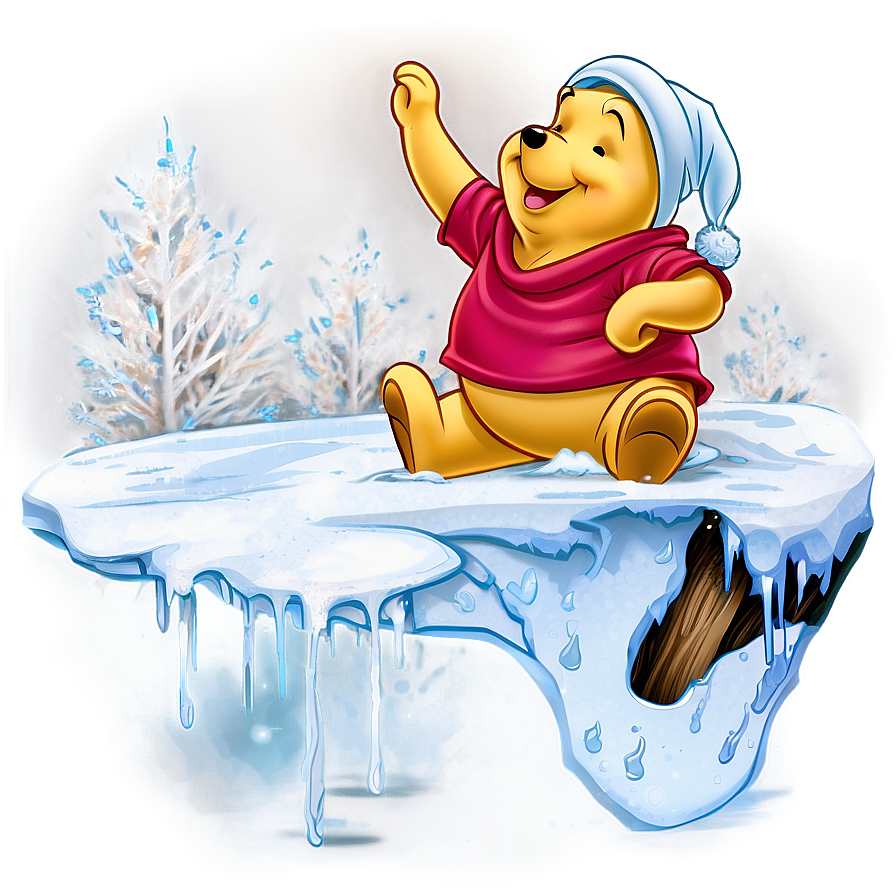 Winnie The Pooh Winter Scene Png 93 PNG image