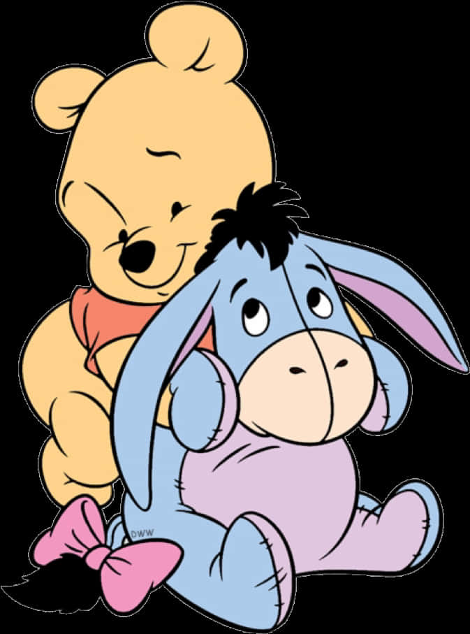 Winnie The Poohand Eeyore Friends PNG image