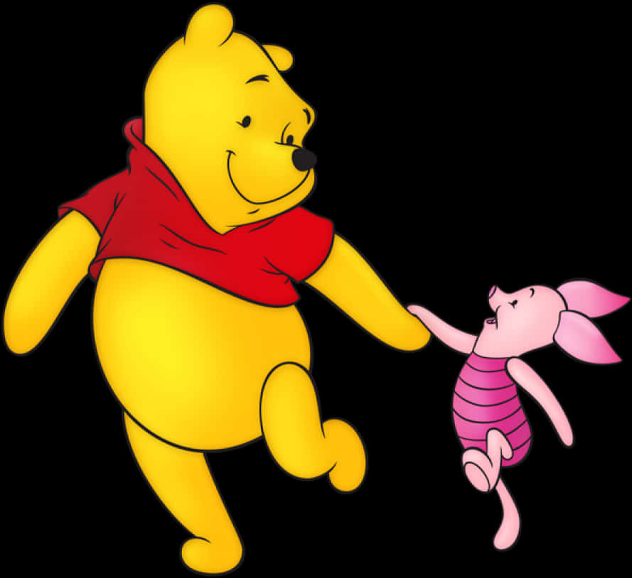 Winnie The Poohand Piglet Friends PNG image