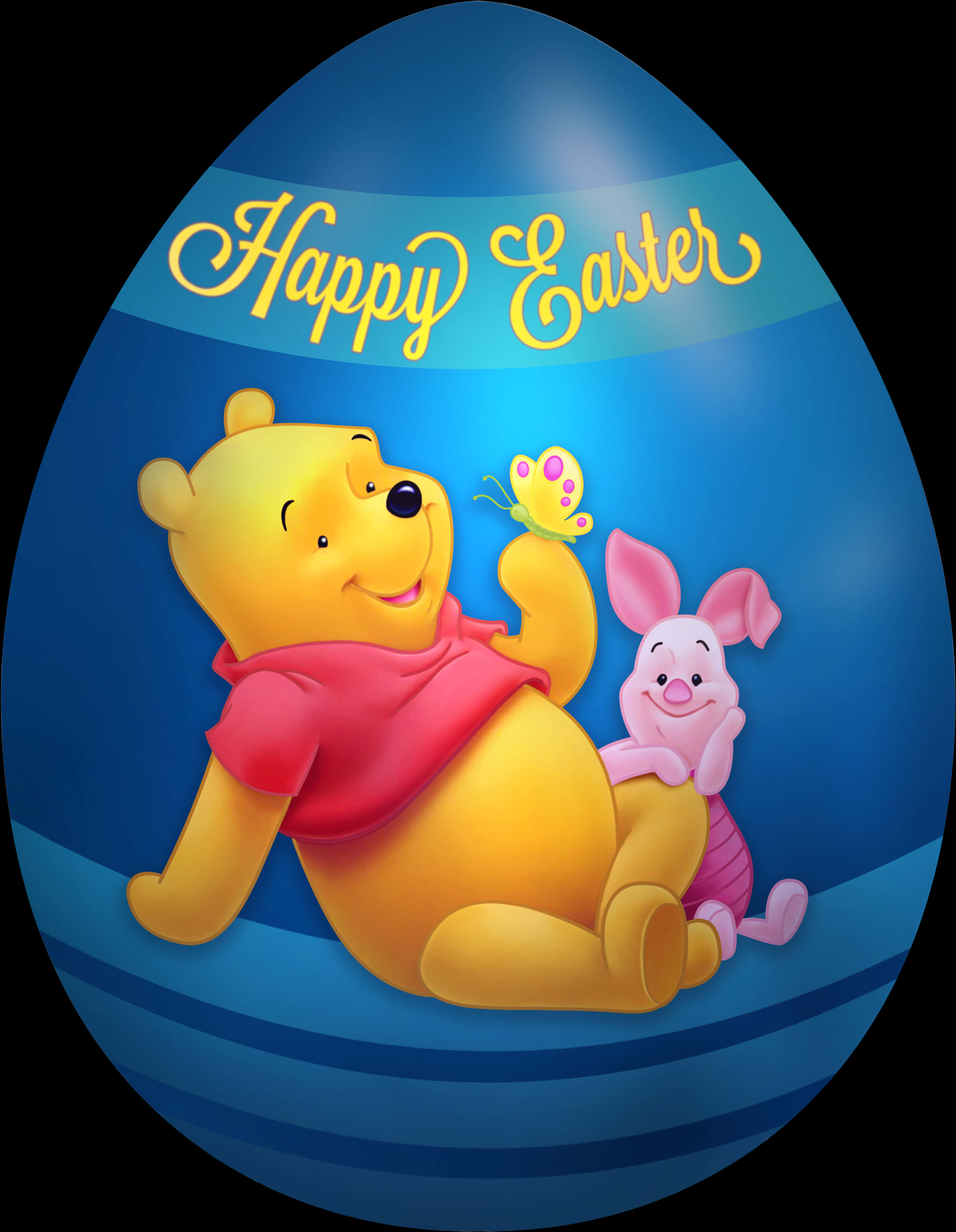 Winnieand Piglet Easter Celebration PNG image