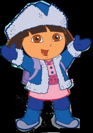 Winter Adventure Dorathe Explorer PNG image