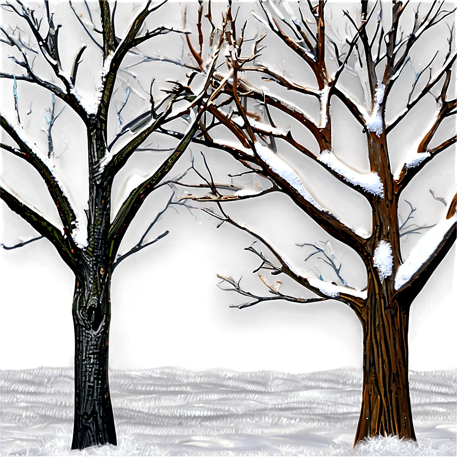 Winter Bare Trees Png 31 PNG image