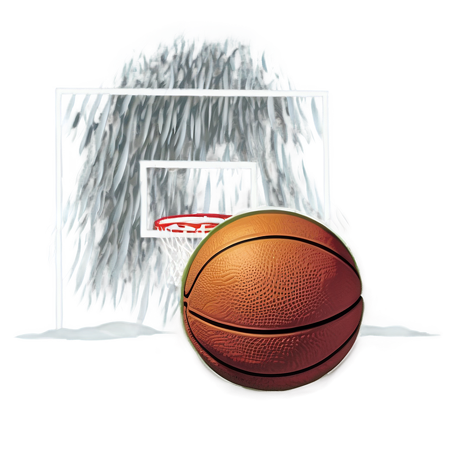 Winter Basketball Scene Png 04302024 PNG image