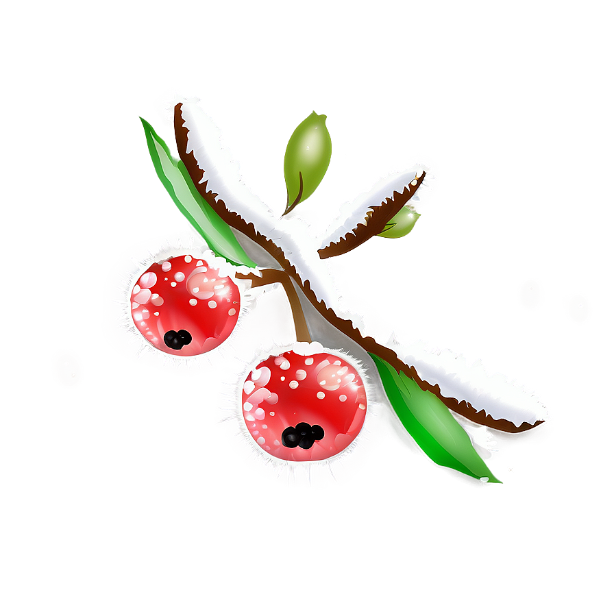 Winter Berries In Snow Png 54 PNG image