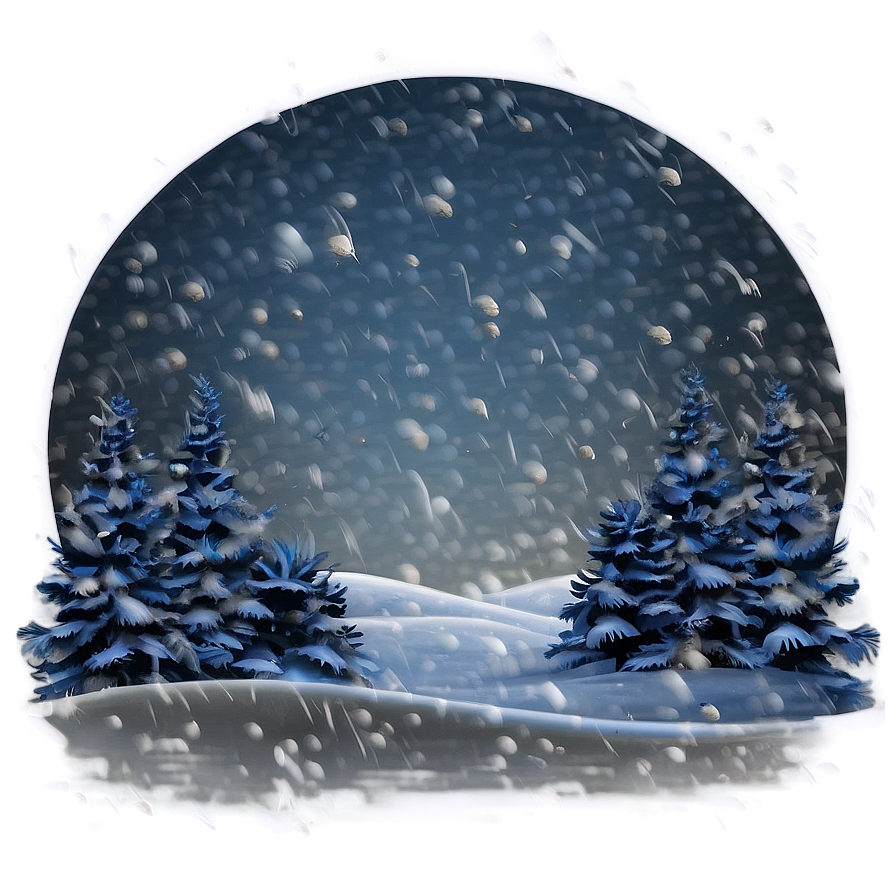 Winter Blizzard Scene Png Miq PNG image