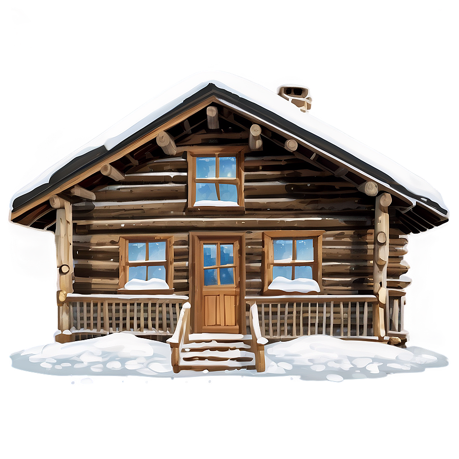 Winter Cabin Airbnb Png 06202024 PNG image