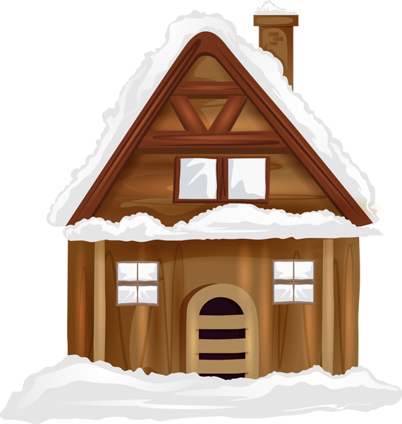 Winter_ Cabin_ Covered_in_ Snow.png PNG image