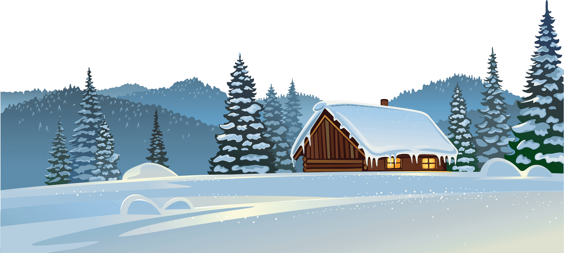 Winter_ Cabin_ Snowscape PNG image