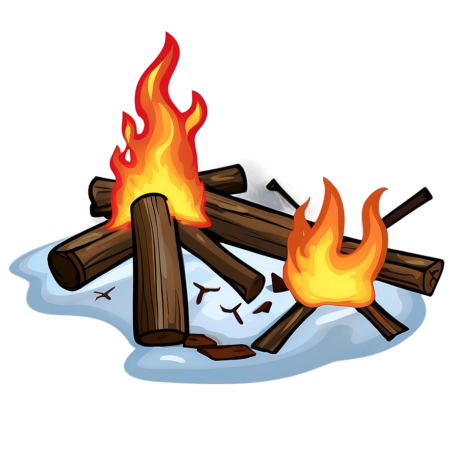 Winter Campfire Scene Png Ran68 PNG image