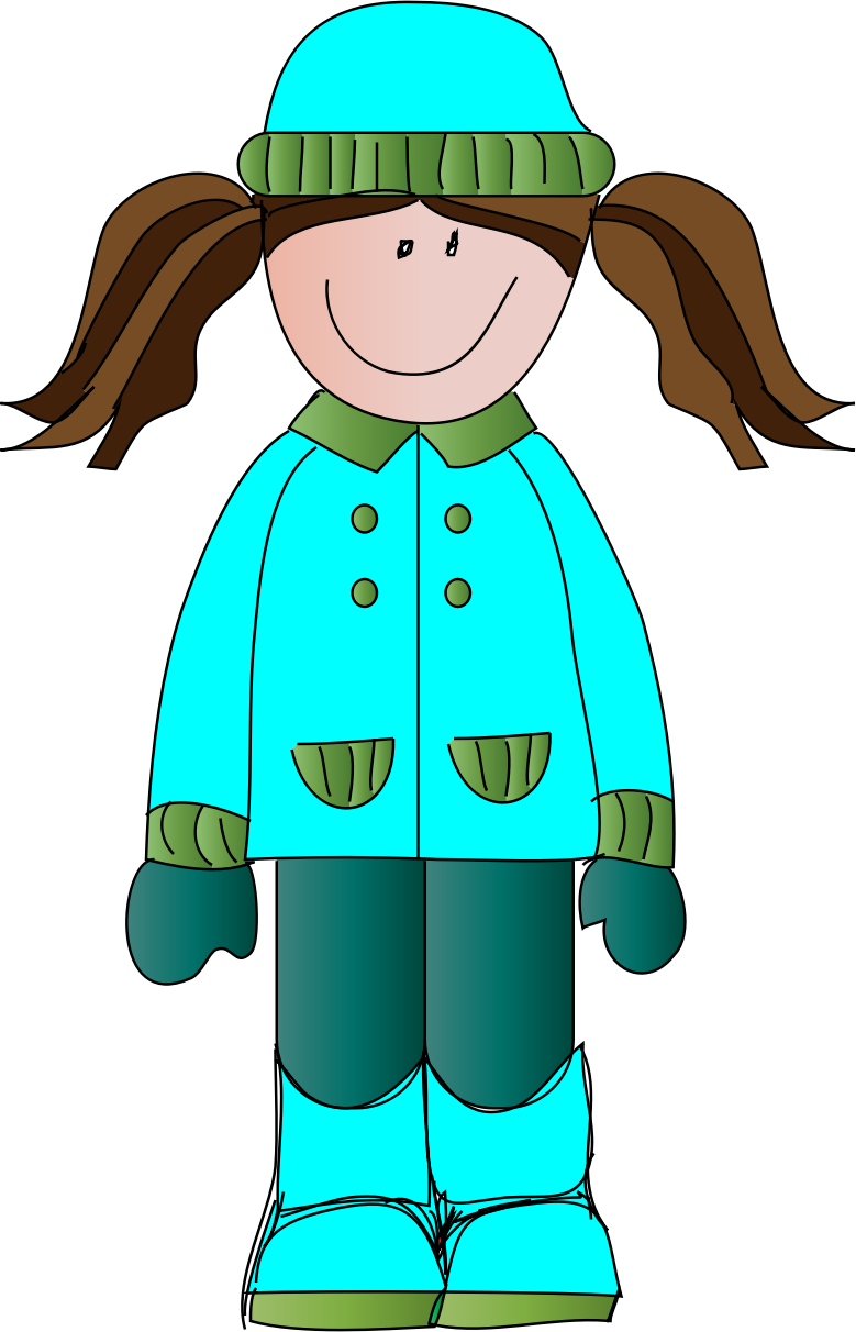 Winter Child Cartoon Character PNG image