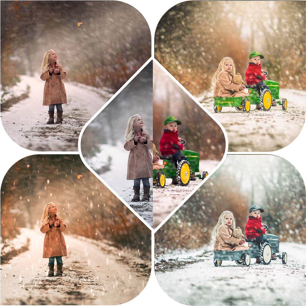 Winter_ Childhood_ Moments_ Collage PNG image