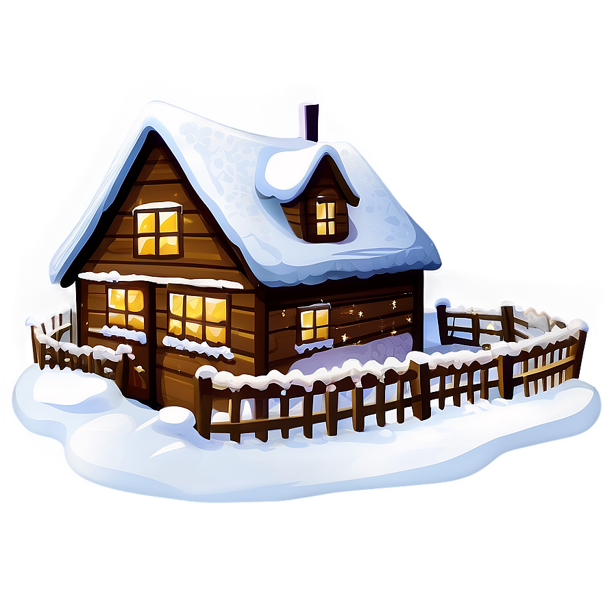 Winter Christmas Eve Snow Scene Png 06252024 PNG image