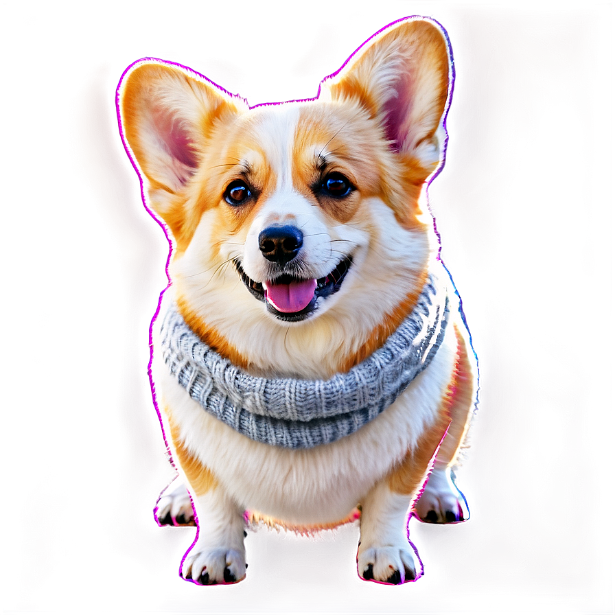 Winter Corgi Png Odb PNG image