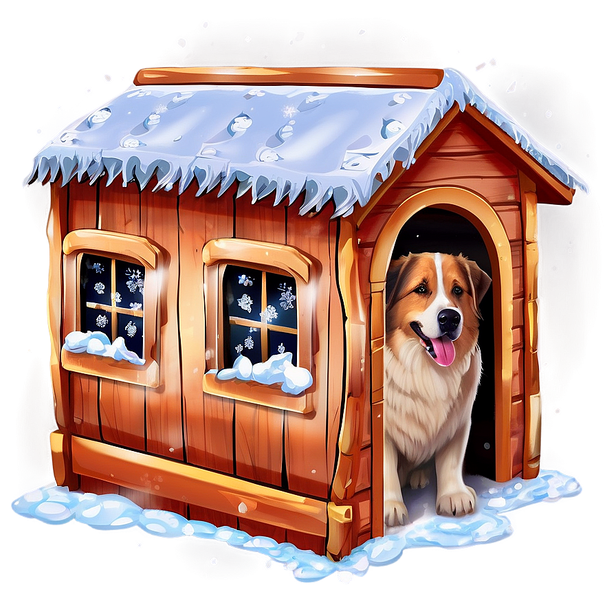 Winter Dog House Png 06122024 PNG image