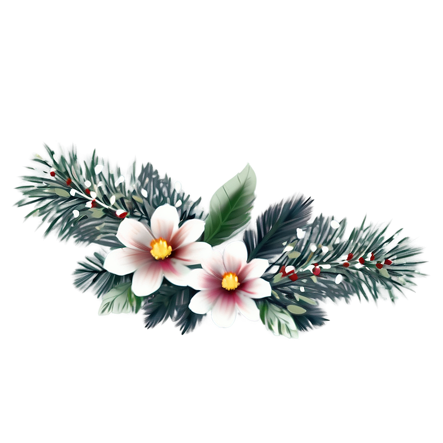 Winter Floral Arrangement Png 05062024 PNG image