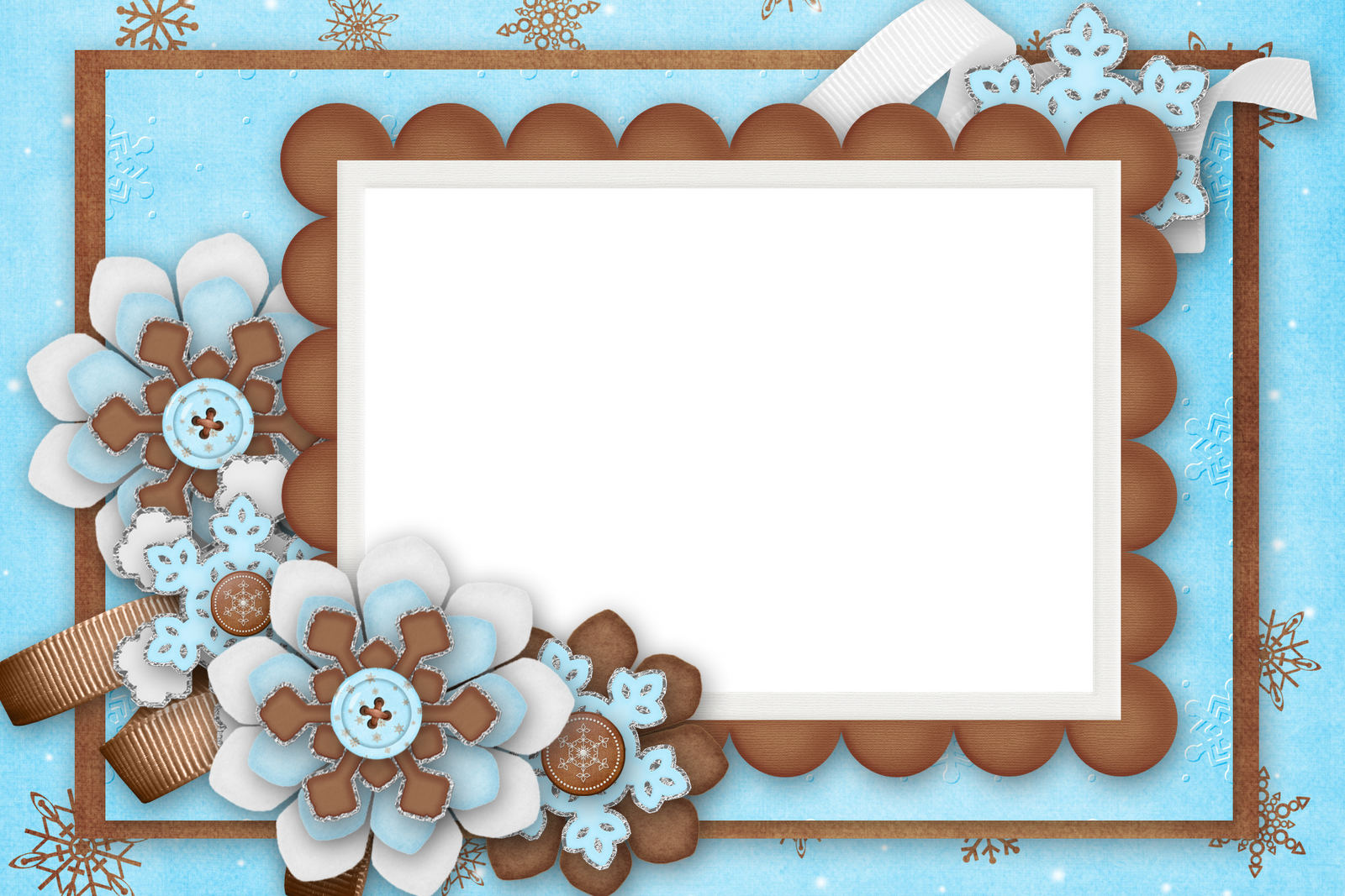 Winter_ Floral_ Frame_ Background PNG image