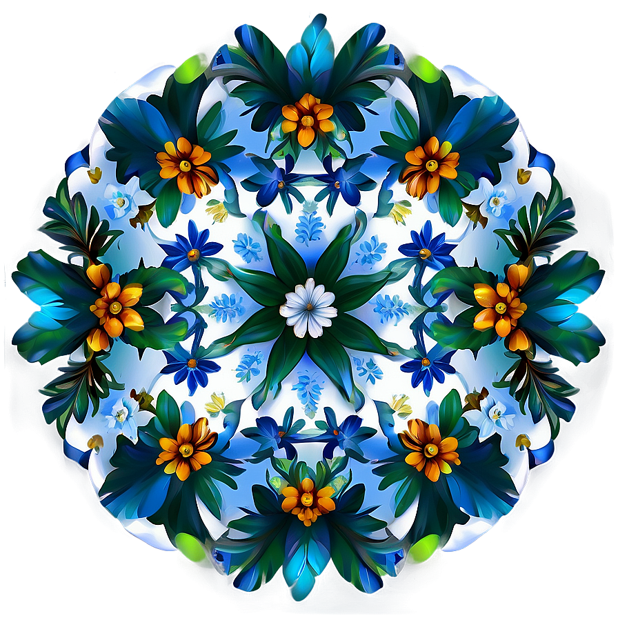 Winter Floral Pattern Png 25 PNG image