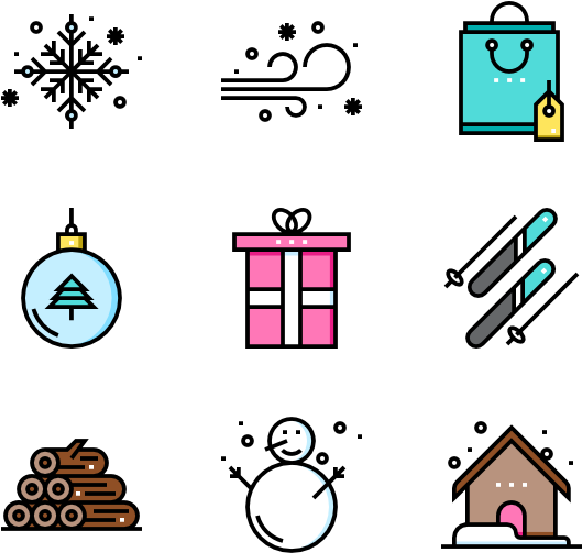 Winter_ Holiday_ Icons_ Set PNG image