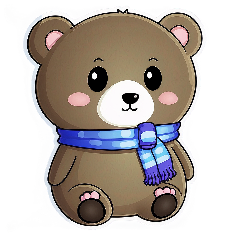 Winter Kawaii Bear Png 67 PNG image