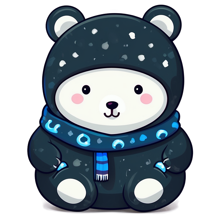 Winter Kawaii Bear Png Ijw PNG image